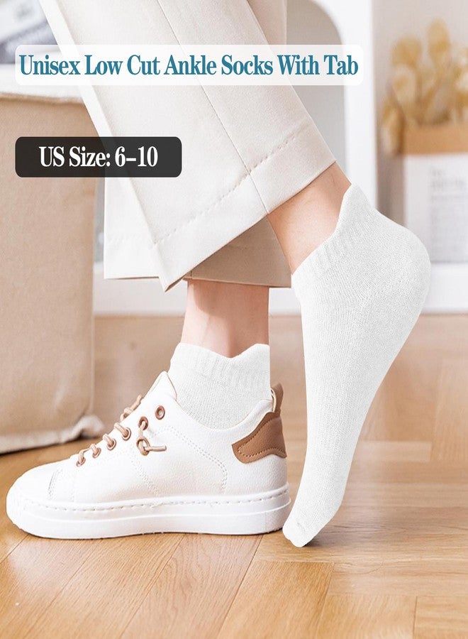 IMAGERIO Ankle Socks for Women and Men, Athletic Running Low Cut Sports No Show Socks Anti-Blister Unisex 6 Pairs -Black+White - Image 2